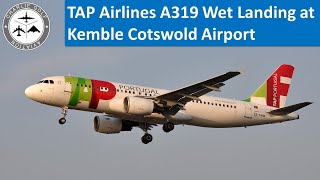 TAP Portugal Airlines Wet Windy Landing at Kemble Airfield Cotswold Airport [upl. by Anirt59]