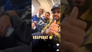 Garry sandhu pranjal dhaiya and harpinder gill fun in flight snapchat 😂 garrysandhu pranjaldahiya [upl. by Lienhard]