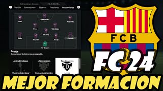 La Mejor Formacion para el FC BARCELONA en EA Sports FC 24 FIFA 24✔️ [upl. by Irina]