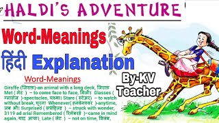 WordMeanings  हिंदी Explanation Haldis Adventure Class 2 English Chapter by KV Teacher [upl. by Nylkoorb773]