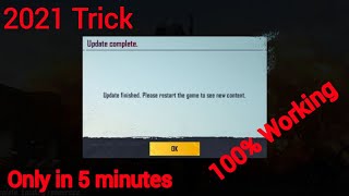 Bgmi Updated Finished Restart the game to see new content  2021 trick  100 working [upl. by Knipe150]