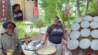 Hominy Corn With Oatmeal Porridge  For The Elderly In Our Community [upl. by Yole]