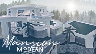 BLOXBURG Aesthetic Modern Family Mansion  collab w justineearly ♡ [upl. by Hagai400]