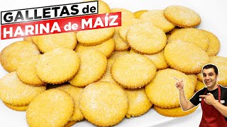 GALLETAS de HARINA de MAÍZ 😍🍪😋 Se DESHACEN en TU BOCA MUY FÁCILES y DELICIOSAS RECETA  811 [upl. by Enajaras455]