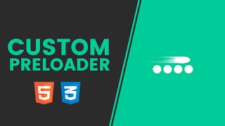 How to Make a Custom Preloader  HTML AND CSS TUTORIAL  CSS Tricks [upl. by Airekal]