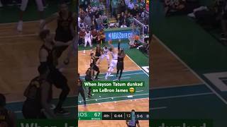 Jayson Tatum’s poster dunk on LeBron James was WILD 🤯 NBADunkWeek celtics shorts [upl. by Nylarej]