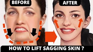 ANTIAGING FACE LIFTING EXERCISES FOR SAGGING JOWLS SAGGY SKIN CHEEKS NASOLABIAL FOLDS FOREHEAD [upl. by Janek]