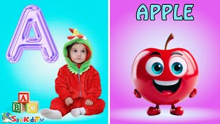 Phonics Song I A For Apple I ABC Song I ABC Rhymes I ABC Alphabets I Nursery Rhymes and Kids Songs [upl. by Larochelle]