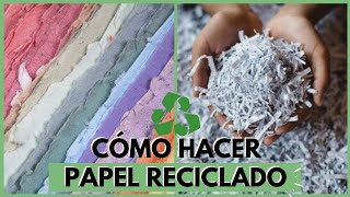 Cómo hacer papel reciclado [upl. by Alig]