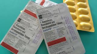 Aceclofenac Paracetamol and Serratiopeptidase Tablets Uses  Aceflam SP [upl. by Doersten296]