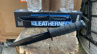 Cold Steel Leatherneck SF resharpening and a little fun [upl. by Anyk]