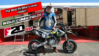 BucciMoto F20SM 190cc Pit Bike on and off track review  Parker Racing  pitbike supermoto [upl. by Atnohs236]