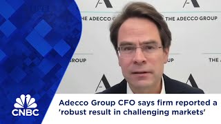 Adecco Group CFO says firm reported a robust result in challenging markets [upl. by Airetahs]