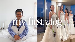 FIRST VLOG  casual introduction get to know me amp bridal fashion week fall 2025  iamcorinnepl [upl. by Anelah]