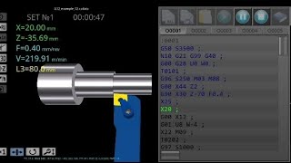 cnc torna g32g32 cnc code examplecnc g32 code [upl. by Novyaj804]