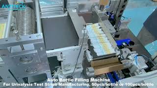 Auto Bottle Filling Machine For Urinalysis Test Strips Manufacturing  Ua Test Strips Manufacturing [upl. by Zoltai399]