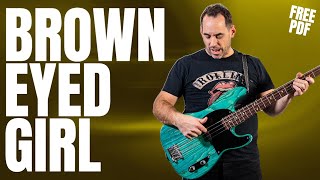 Brown Eyed Girl Van Morrison Bass Lesson  Classic Bass Lines No194 [upl. by Airdnua]