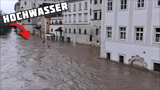 HOCHWASSER aktuell in Niederösterreich amp Oberösterreich  DonauEnnsSteyr [upl. by Hgielra]