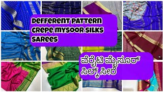 New collection pure crepe Mysore silk sareessemi Mysore silk sarees multi colour combination [upl. by Friedlander]