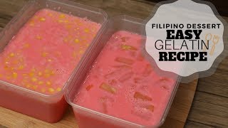 Easy Gelatin Recipe Filipino Desserts  Christmas Recipe [upl. by Inami]