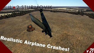 Realistic Airplane Crashes and Collisions V21  IL2 Sturmovik [upl. by Letsou]