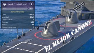 EL MEJOR CAÑON DEL JUEGO TRIPLE MARK 71 EN EL USS ARKANSAS HACIENDO DESTROZOS  Modern Warships [upl. by Zanlog]