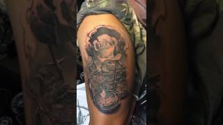 Tattoo Rose mit Taschenuhr [upl. by Sinaj]