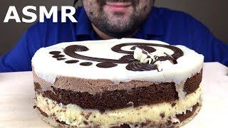 ASMR TRIPLE CHOCOLATE MOUSSE CAKE Relaxing Eating Sounds NO TALKING [upl. by Siddon]