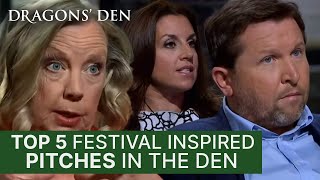 Top 5 Festival Pitches In The Den  Dragons Den [upl. by Babcock]