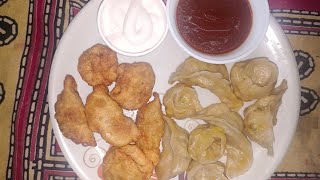 Chicken momos recipe  fried momos  steam momos recipes snacks youtube viralvideo shorts [upl. by Acirtap51]