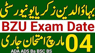 BZU Annual Exam Date Sheet 2024Bahaudin Zakria University ADA ADS BS Exam Date Sheet AnnualSupply [upl. by Darrell696]