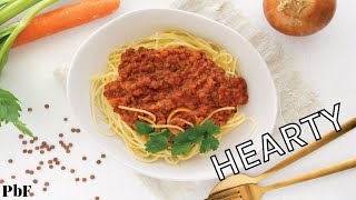 A healthy and hearty vegan lentil bolognese sauce [upl. by Ynneb]