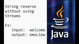 Java  String reverse without using streams [upl. by Aenad]