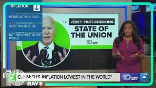 Factchecking claims from Bidens State of the Union [upl. by Zoa]