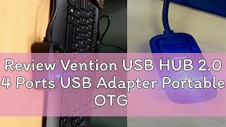 Review Vention USB HUB 20 4 Ports USB Adapter Portable OTG Hub USB Splitter for Laptop PC Computer [upl. by Ahseinod118]