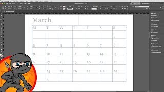 Make a Calendar Layout in InDesign [upl. by Alor]