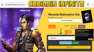 ACHEI ESSE GERADOR de CODIGUIN INFINITO 100 GRATIS E FUNCIONAL PARA FREE FIRE PEGUE TODOS [upl. by Nnair]