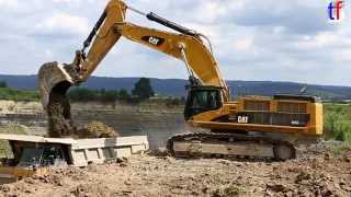 ACTION CATERPILAR 385C LME Loads 775D amp 775G Dump Trucks in a Quarry  Steinbruch Germany [upl. by Secrest]