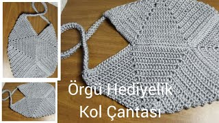 Örgü Hediyelik Çanta Yapımı  Altıgen ve Kare Motifler  2Bölüm [upl. by Rama]