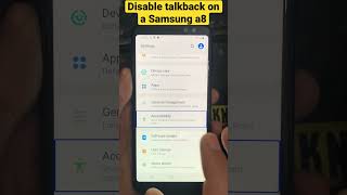 Disable talkback or voice assistant in Samsung a6a8 [upl. by Nitin479]