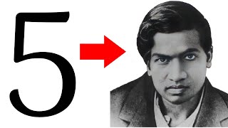 Turn number 5 into Srinivasa Ramanujan drawing easy  how to draw ramanujan face outline drawing [upl. by Sabba309]