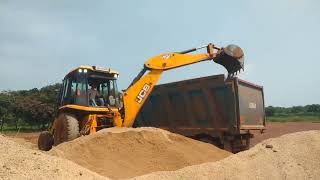 SjGm Going To Working JCB 4DX Extra Backhone Mud  Working Lodging And TATA Express Motors Video [upl. by Case]