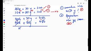 Persamaan linear serentak penghapusan dan matriks [upl. by Ahsiam]