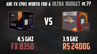 FX 8350 vs RYZEN 5 2400G  AMD FX still worth for Budget Builds  1080p 1440p 4K Benchmarks [upl. by Anekam]