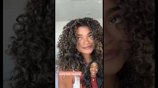 curly hair routine curlyhair curlyhair curls curlygirl curlyhairstyles curlyhairgoals [upl. by Mollie]