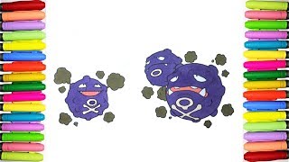 Pokemon Coloring Pages  Koffing and Weezing [upl. by Sindee793]