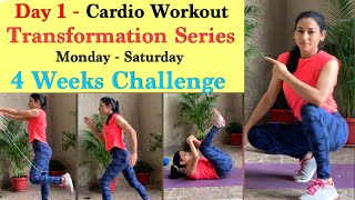 15 MIN FULL BODY INTENSE WORKOUT AT HOME  Transformation Series Day1  4 Weeks Challenge [upl. by Eatnhoj]