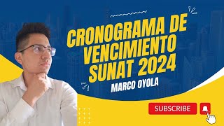 CRONOGRAMA DE VENCIMIENTOS  SUNAT 2024 [upl. by Gilud]