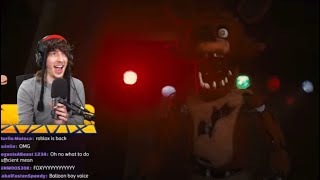 KreekCraft REACTS TO THE FNAF MOVIE OFFICIAL TRAILER 2 [upl. by Airdnal]