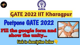 Gate 2022 must be postpone  unite amp Do full support of GATE ACADEMY  postponeGate202 iitkgp [upl. by Am720]